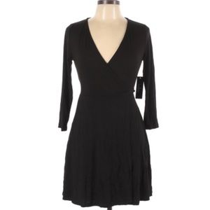 Lulu’s All At Once black wrap dress